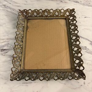 Vintage brass filigree picture frame ornate‎ photo frame